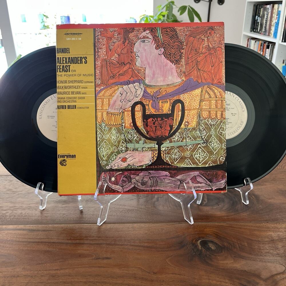Handel Alexander's Feast Alfred Deller 2xVinyl LP 1968 Vanguard SRV-282/3 SD